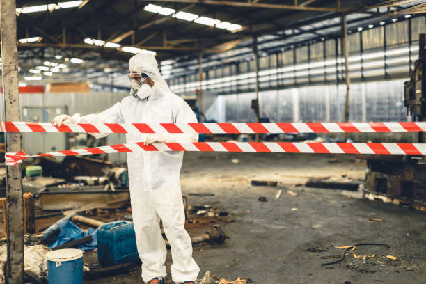 Professional Sewage Cleanup technician working in Pinopolis, SC